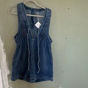 Denim Sleeveless Romper